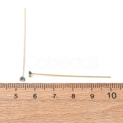 Brass Micro Pave Cubic Zirconia Stud Earring Findings CU-CBA4618-01G-06-1