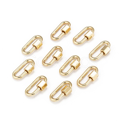 Brass Screw Carabiner Lock Charms KK-T047-08-1