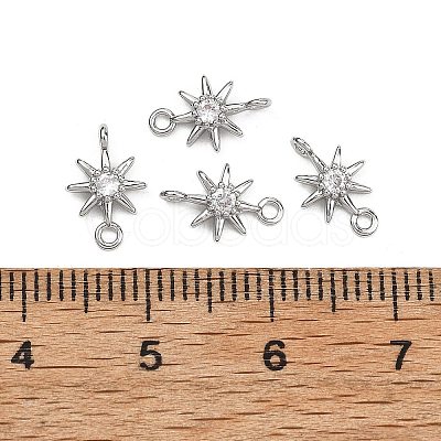 SHEGRACE Brass Clear Cubic Zirconia Charms XGRQ2O255-426P-1