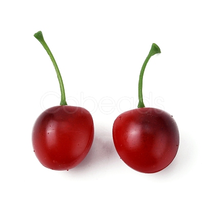 Mini Foam Imitation Cherries DIY-WH0030-27A-1