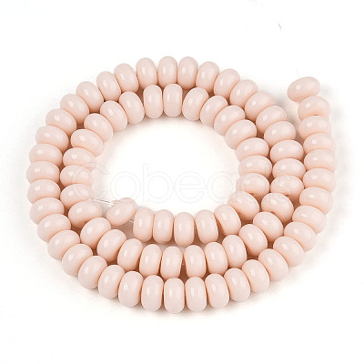 Opaque Solid Color Glass Beads Strands GLAA-ZX008-8mm-18H-1