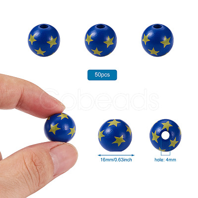 Natural Wooden Beads WOOD-TAC0010-04A-1