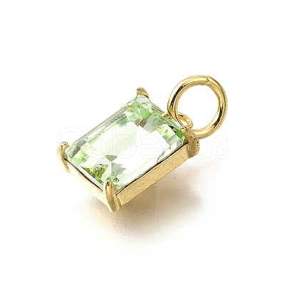 Brass Glass Charms KK-V011-36G-A-1