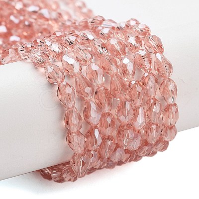 Electroplate Glass Beads Strands EGLA-R008-6x4mm-7-1