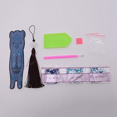 DIY Bookmark Diamond Painting Kits For Kids DIY-TAC0008-03-1