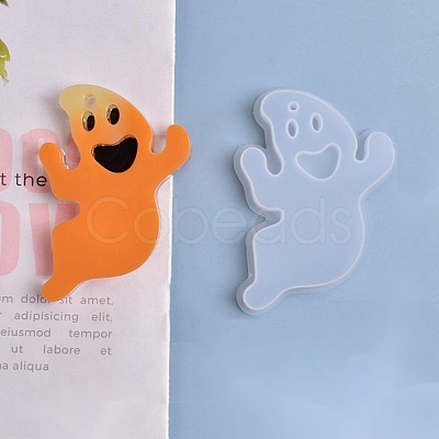 Halloween DIY Ghost Pendant Silicone Statue Molds DIY-P006-44-1