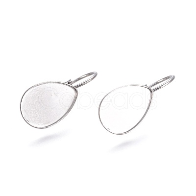 Non-Tarnish 304 Stainless Steel Leverback Earring Findings X-STAS-E474-07P-1