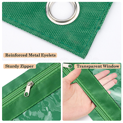 4Pcs 4 Colors Oxford Cloth with Alloy Pen Cases for 3-Ring Binder AJEW-CP0008-01-1