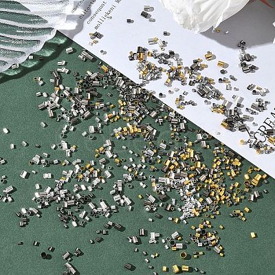 Tube Brass Crimp Beads DIY-YW0017-13-1