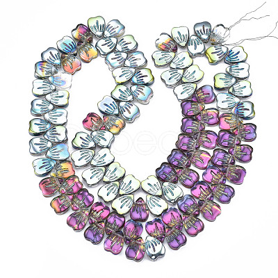 Electroplate Glass Beads Strands EGLA-N008-011-1