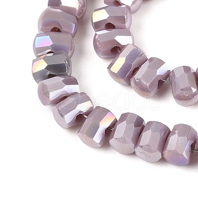Electroplate Opaque Glass Beads Strands EGLA-N022-09A-C02-1