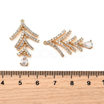 Brass Micro Pave Cubic Zirconia Pendants KK-F901-01C-G-1