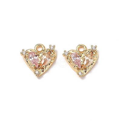 Brass Micro Pave Cubic Zirconia Pendants KK-A259-17G-02-1
