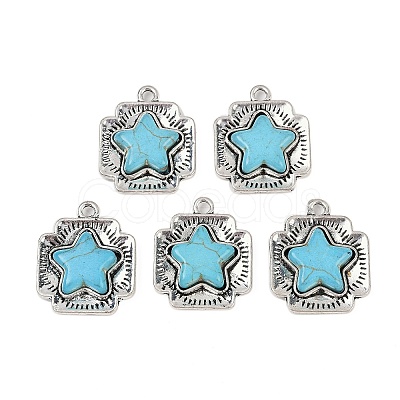 Synthetic Turquoise Pendants FIND-C068-19AS-1