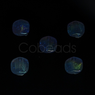 UV Plating Luminous Transparent Acrylic Beads OACR-P010-01A-1