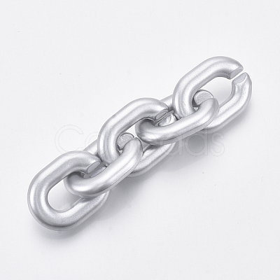 Spray Painted CCB Plastic Linking Rings CCB-R104-12F-03-1
