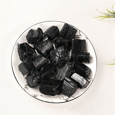 Natural Black Tourmaline Beads WG77657-01-1