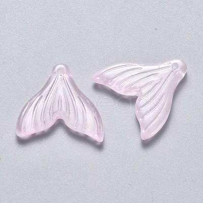 Transparent Spray Painted Glass Pendants X-GLAA-S190-009A-05-1