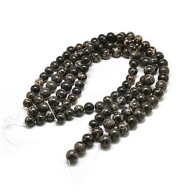 Natural Imperial Jasper Beads Strands G-I122-8mm-11-1
