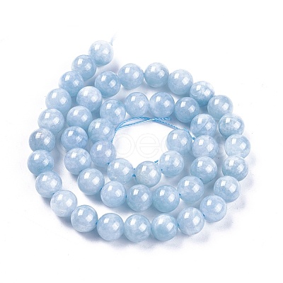 Natural White Jade Beads Strands G-L500-01-8mm-1
