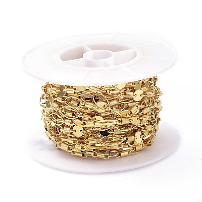 Brass Flat Sequin Chains CHC-D028-07G-1