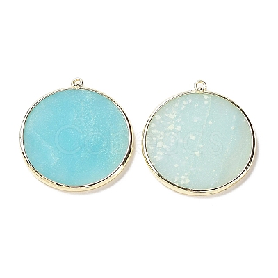 Natural Flower Amazonite Pendants G-E526-10C-1