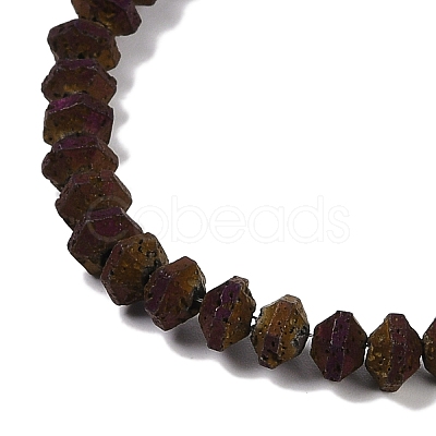 Electroplated Natural Lava Rock Beads Strands G-A234-F02-01F-1