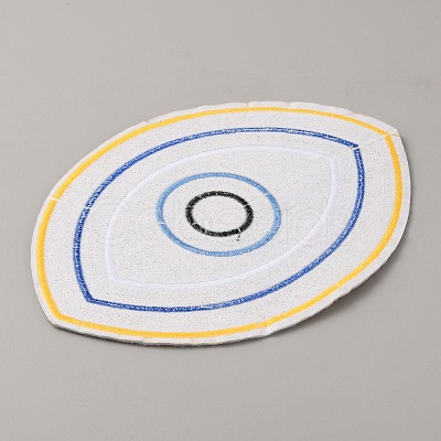 Polyester Sequin Evil Eye Appliques DIY-WH0366-79A-1