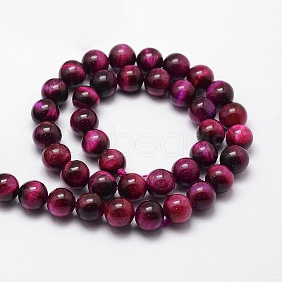 Natural Tiger Eye Bead Strands G-G735-23-8mm-04-1
