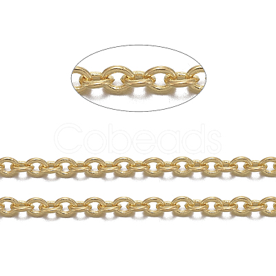 Brass Cable Chains X-CHC-034Y-G-NF-1