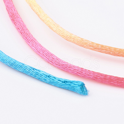 Nylon Satin Rattail Cords LS-NWIR-L006-1mm-14-1