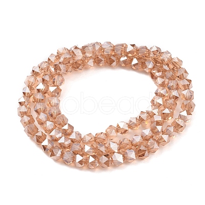 Electroplate Glass Beads Strands EGLA-L018-B-FR01-1