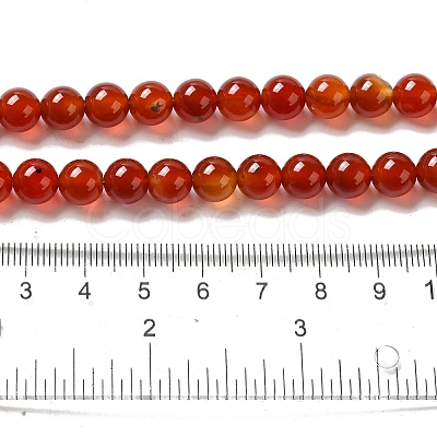 Natural Carnelian Beads Strands X-G-G390-8mm-03-1