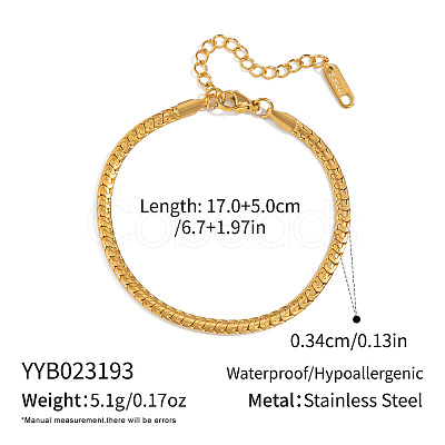 304 Stainless Steel Link Chain Bracelets for Women AF5599-3-1