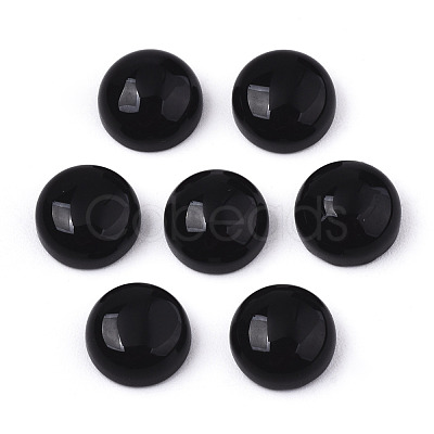 Natural Black Onyx Cabochons G-N326-59A-1