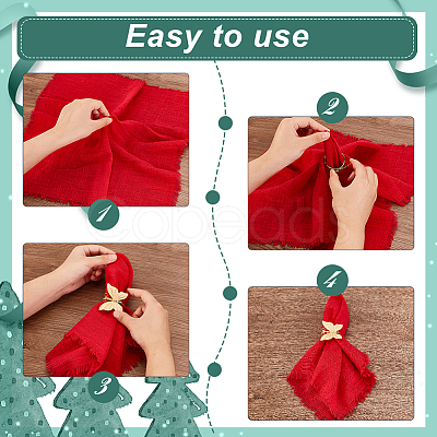 6Pcs 2 Colors Square Cotton Table Runner DIY-GA0007-08-1