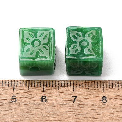 Natural Myanmar Jade Dyed Carved Beads GG-CBABA9C-09B-1