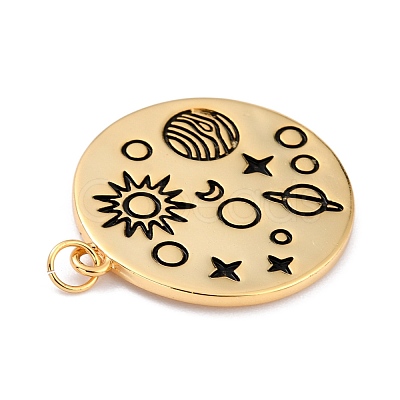 Brass Enamel Pendants KK-F825-03G-1