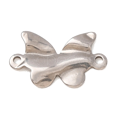 304 Stainless Steel Textured Links Connector Charms STAS-K302-02D-P-1