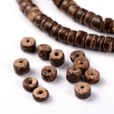 Natural Coconut Column Bead Strands COCB-O001-05-1