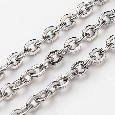 304 Stainless Steel Cable Chains CHS-K002-02-3.5mm-B-1