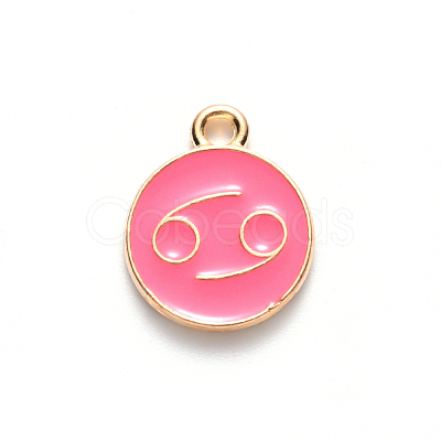 Alloy Enamel Pendants X-ENAM-S124-01B-03D-1