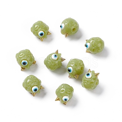 Halloween Opaque Resin Beads RESI-F033-01I-1