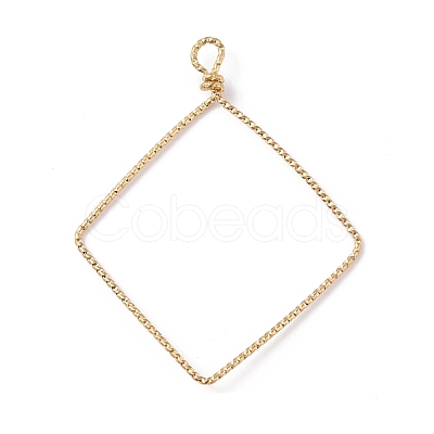 Copper Open Back Bezel Pendants PALLOY-JF01151-05-1