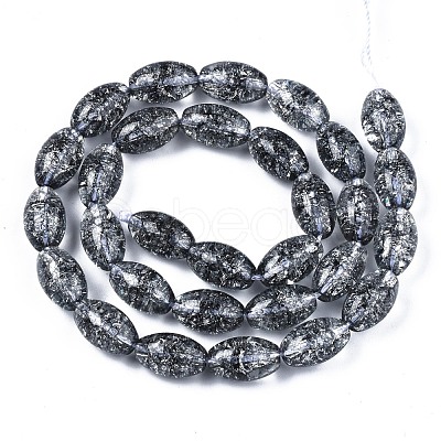 Transparent Crackle Glass Beads Strands GLAA-S192-B-010I-1