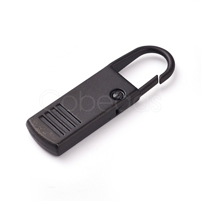 Zinc Alloy Replacement Zipper Pull Tabs PALLOY-WH0068-39B-1