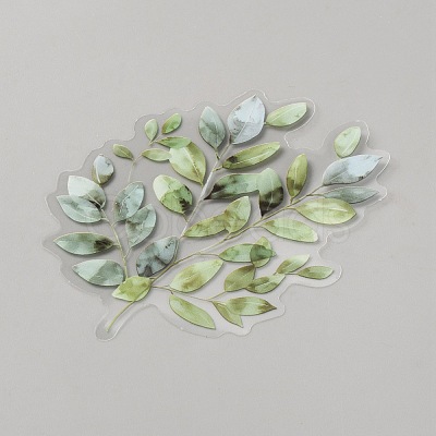 20Pcs Leaf PET Decorative Stickers DIY-WH20055-079E-1