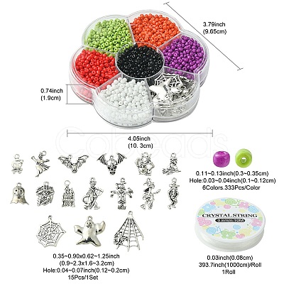 Halloween Theme DIY Bracelet Making Kit DIY-YW0007-34-1