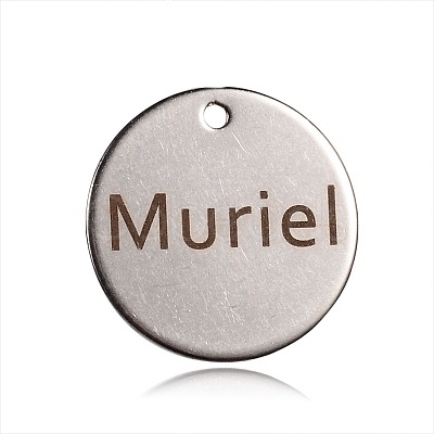 Non-Tarnish Spray Painted 201 Stainless Steel Pendants STAS-F090-15P-1