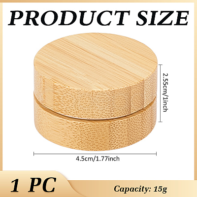 15G Bamboo & Aluminum Cream Jar CON-WH0112-016B-1